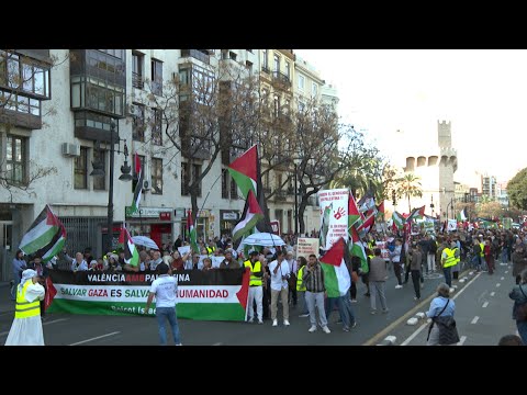 Una marcha reclama en Valencia el derecho de los palestinos a volver a su hogar