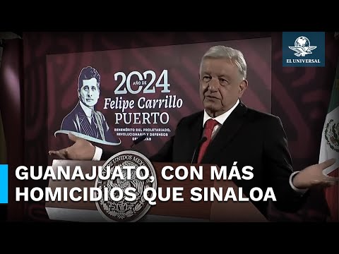 Guanajuato ha registrado más del doble de homicidios que en Sinaloa: AMLO