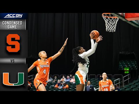 Acc Football Basketball 🏀 Syracuse vs. Miami Condensed Game | 2021-22 ACC Women’s Basketball