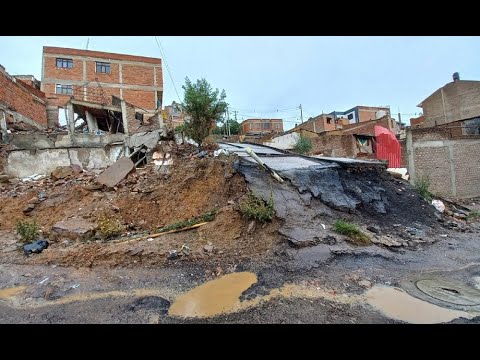 ¡Alerta en Cochabamba! Muchas casas corren riesgo por las lluvias