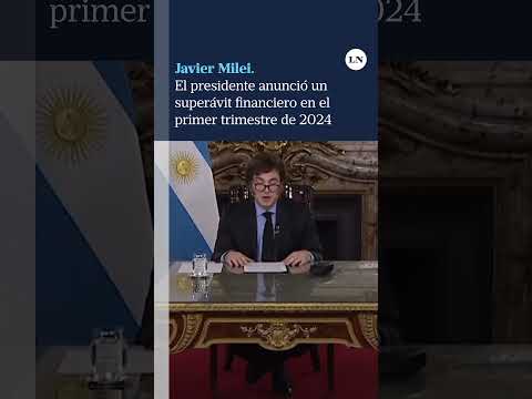Javier Milei. El presidente anunció un superávit financiero en el primer trimestre de 2024