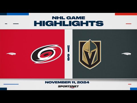 NHL Highlights | Hurricanes vs. Golden Knights - November 11, 2024