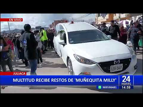 Despedida de Muñequita Milly: restos de la artista folclórica llegan a Juliaca