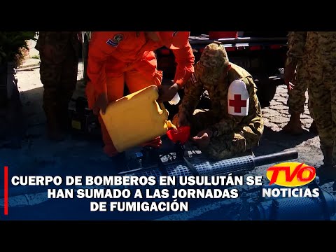 Cuerpo de Bomberos en Usulután se han sumado a las jornadas de fumigación.