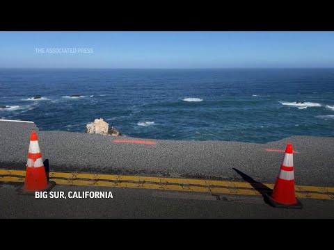 Heavy rains cause lane collapse along California's iconic Highway 1