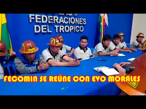 EVO MORALES SE REUNIÓ CON LA FEDERACIÓN NACIONAL DE COOPERATIVA MINERAS DE BOLIVIA..