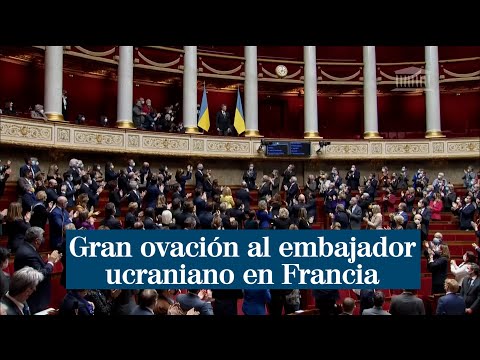 Larga ovación al embajador de Ucrania en el Parlamento de Francia