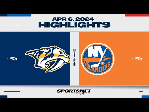 NHL Highlights | Predators vs. Islanders - April 6, 2024