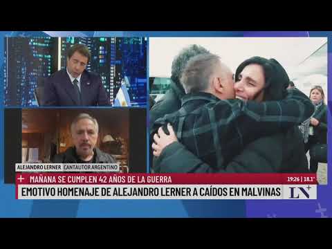 Emotivo homenaje de Alejandro Lerner a caídos de Malvinas; mañana se cumplen 42 años de la guerra