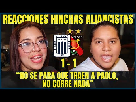 NO VAMOS A CAMPEONAR HINCHAS ALIANZA LIMA reaccionan AMARGOS a EMPATE ante MELGAR 1 a 1 | DAMMBRO