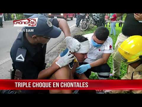 Nicaragua: Triple choque en la carretera de Chontales deja un lesionado