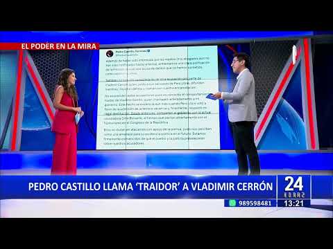 24Horas ANÁLISIS | Pedro Castillo llama traidor a Vladimir Cerrón