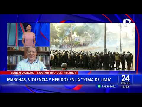 Rubén Vargas resalta el trabajo de la PNP en Toma de Lima: Un despliegue muy profesional