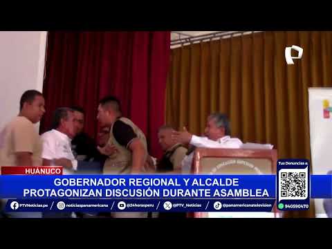 Huánuco: discusión entre gobernador regional y alcalde casi termina en pelea