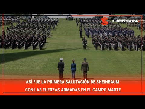 Así fue la primera #SALUTACION de #SHEINBAUM con las #FuerzasArmadas en el #CampoMarte