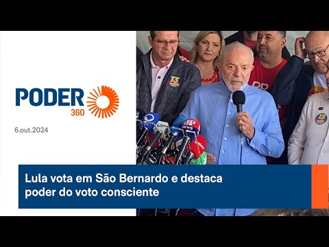 Lula vota em Sa?o Bernardo e destaca poder do voto consciente