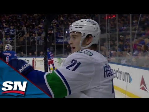 Nils To Nils: Canucks Hoglander Buries One-Timer Off Feed From Aman