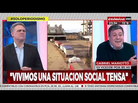Gabriel Mariotto: Vivimos una situación social tensa