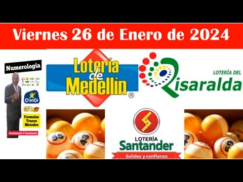 CÓMO Ganar Chance y Lotería de MEDELLIN SANTANDER y RISARALDA Viernes 26 Enero de 2024