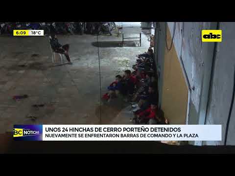 Unos 24 hinchas de Cerro Porteño detenidos
