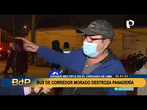 Corredor Morado: bus provocó choque múltiple por excesiva velocidad