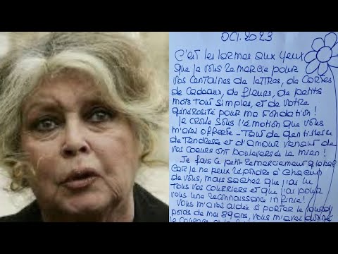Les larmes aux yeux… : Une lettre bouleversante de Brigitte Bardot voit le jour sur la Toile !