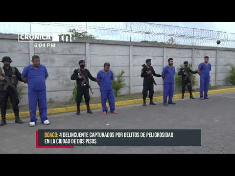 Cuatro delincuentes presos en Boaco por robos y otros delitos - Nicaragua