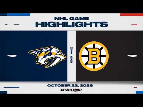 NHL 하이라이트 | 프레데터스 대 브루인스 - 2026년 10월 23일