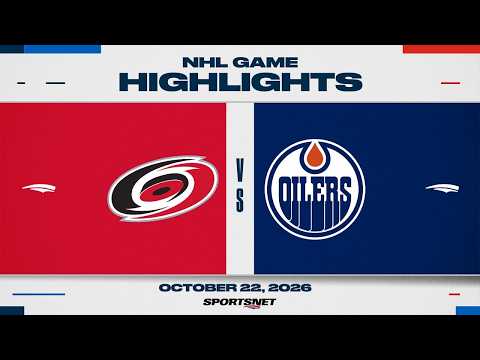NHL 하이라이트 | 허리케인스 대 오일러스 - 2026년 10월 23일