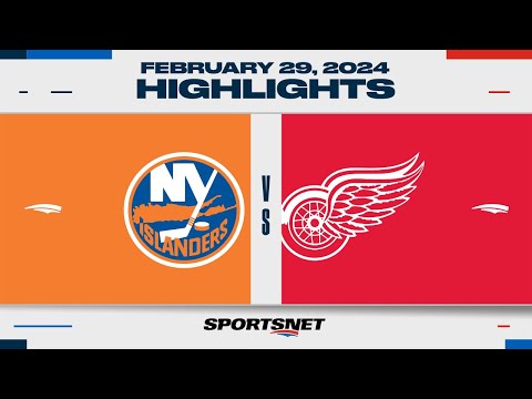 NHL Highlights | Islanders vs. Red Wings - February 29, 2024