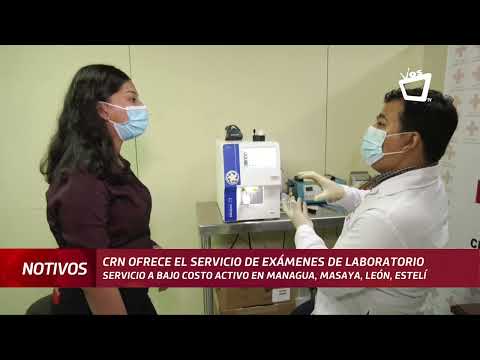 Cruz Roja Nicaragüense ofrece el servicio de exámenes de laboratorio