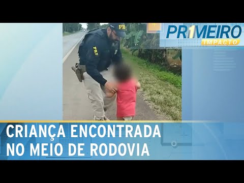 Menino de 4 anos é encontrado andando no meio de rodovia | Primeiro Impacto (16/04/24)