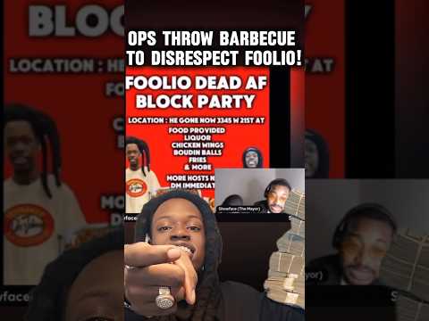 FOOLIO’S OPS THROW A COOKOUT TO DISRESPECT HIM!  #foolio #jacksonville #drillmusic #shorts