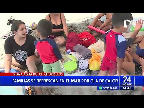 Chorrillos: familias llegan hasta Agua Dulce ante elevadas temperaturas de calor