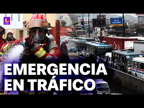 Bomberos atrapados en el tráfico de Lima: Caos vehicular retrasa labor en emergencias