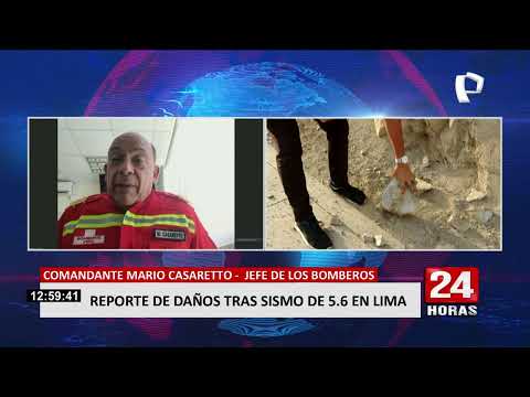 Jefe de bomberos brinda reporte de daños tras sismo de 5.6 grados en Lima