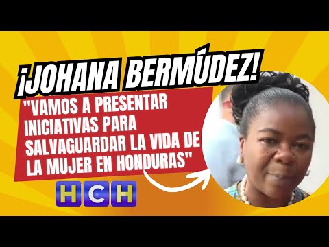 Vamos a presentar iniciativas para salvaguardar la vida de la mujer en Honduras Johana Bermúdez