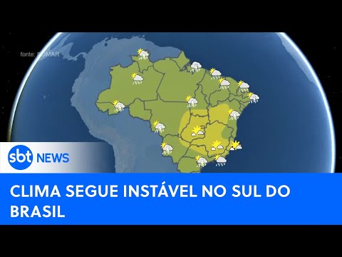 Clima permanece instável no sul do Brasil|#SBTNewsnaTV (27/02/24)