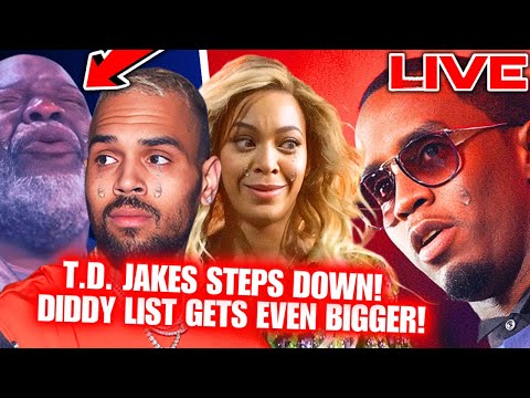 TD JAKES STEPS DOWN AFTER NEW DIDDY PARTY LIST!|BEYONCE, CHRIS BROWN, & MORE!  #ShowfaceNews