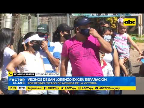 Vecinos de San Lorenzo exigen reparación