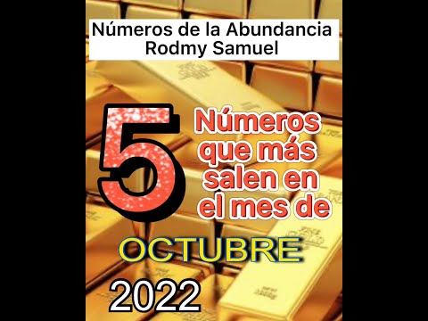 5 números de la suerte para el mes de octubre del 2022 números para hoy