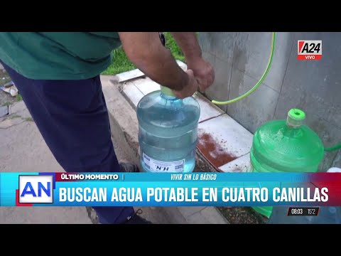 Crisis de agua potable en Claypole: vecinos recurren a canillas públicas