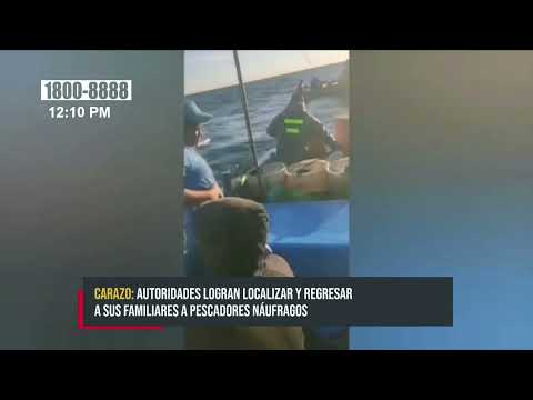 Rescate con éxito de tripulantes de una lancha pesquera en Casares - Nicaragua