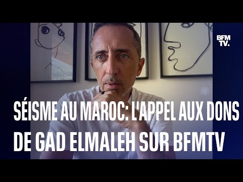Séisme au Maroc: l'appel aux dons du comédien marocain Gad Elmaleh sur BFMTV