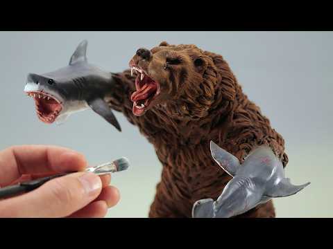 I made a bear with sharks for arms