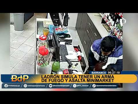 Barranco: minimarket de grifo es asaltado por delincuente que fingía tener una pistola