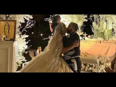 Así fue la elegante boda de Vicente Fernández Jr  con la Kardashian mexicana