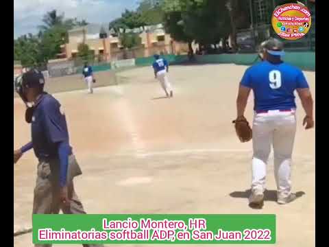 Lancio Montero, hr en Eliminatorias Softball ADP Regional San Juan