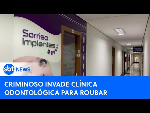 Homem invade clínica odontológica e deixa prejuízo de mais de 5 mil reais  |#SBTNewsnaTV (20/05/24)