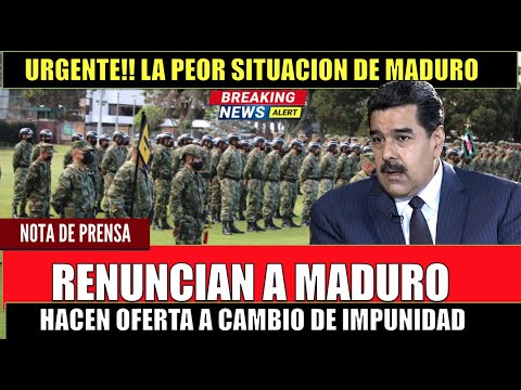 A Maduro lo RENUNCIAN a cambio de IMPUNIDAD